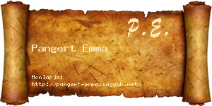 Pangert Emma névjegykártya